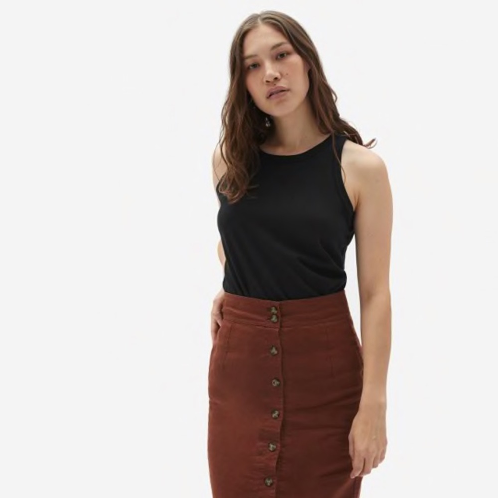 Everlane cutaway tank top sz S, black